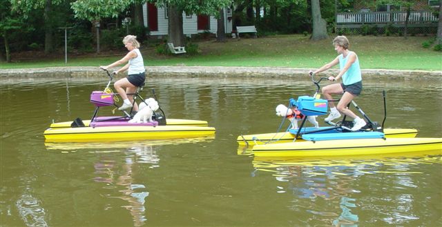 Friends and families love riding Hydrobikes together.  Whisper quiet operation lends itself to conversation.  Hydrobikes are great relationship builders.