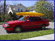 Pontoons fit nicely on small cars!