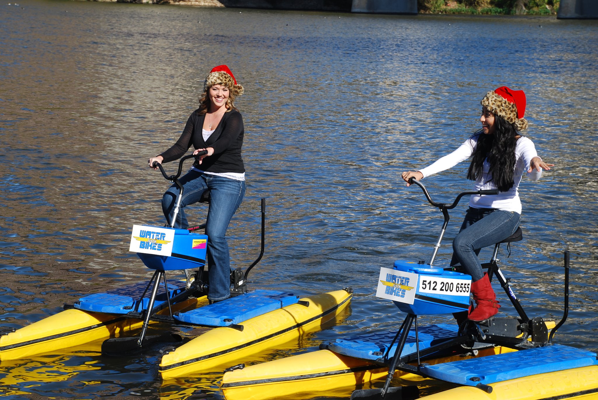 Hydrobike Rental Customers enjoying hydrobikes